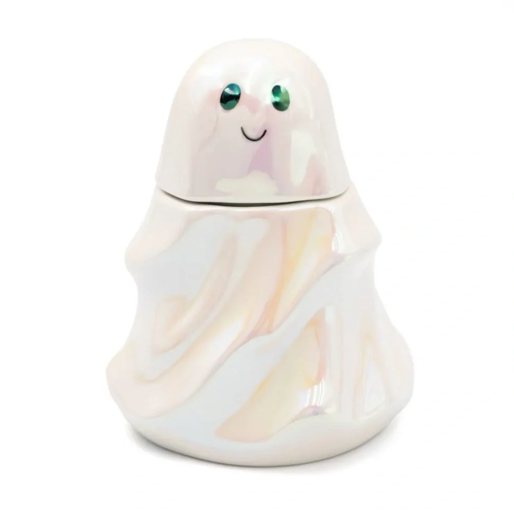 Target Bullseye Iridescent Ghost Jar Canister